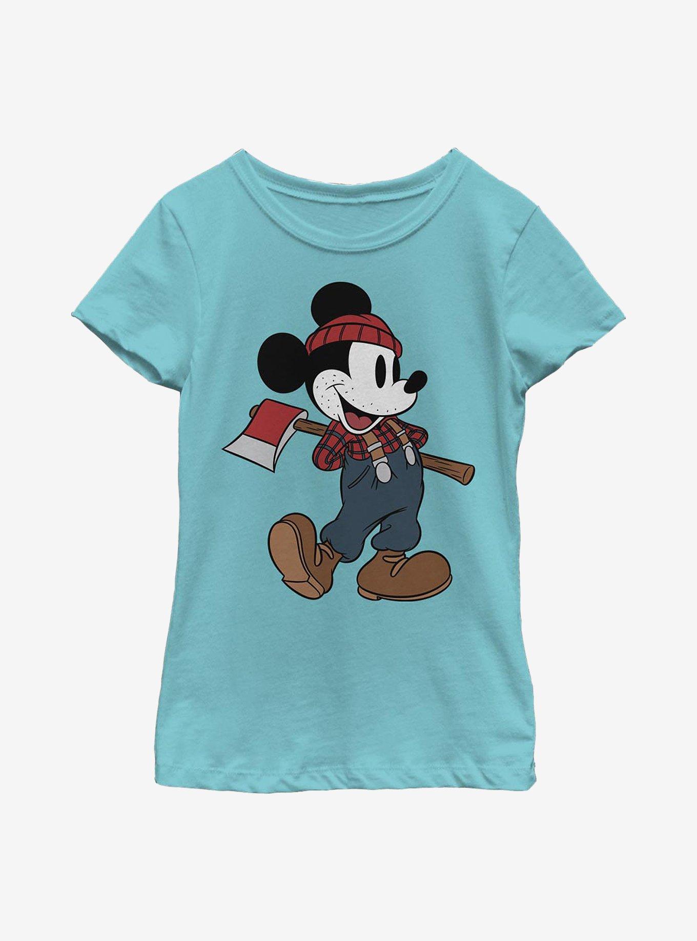 Disney Mickey Mouse Lumberjack Mickey Youth Girls T-Shirt