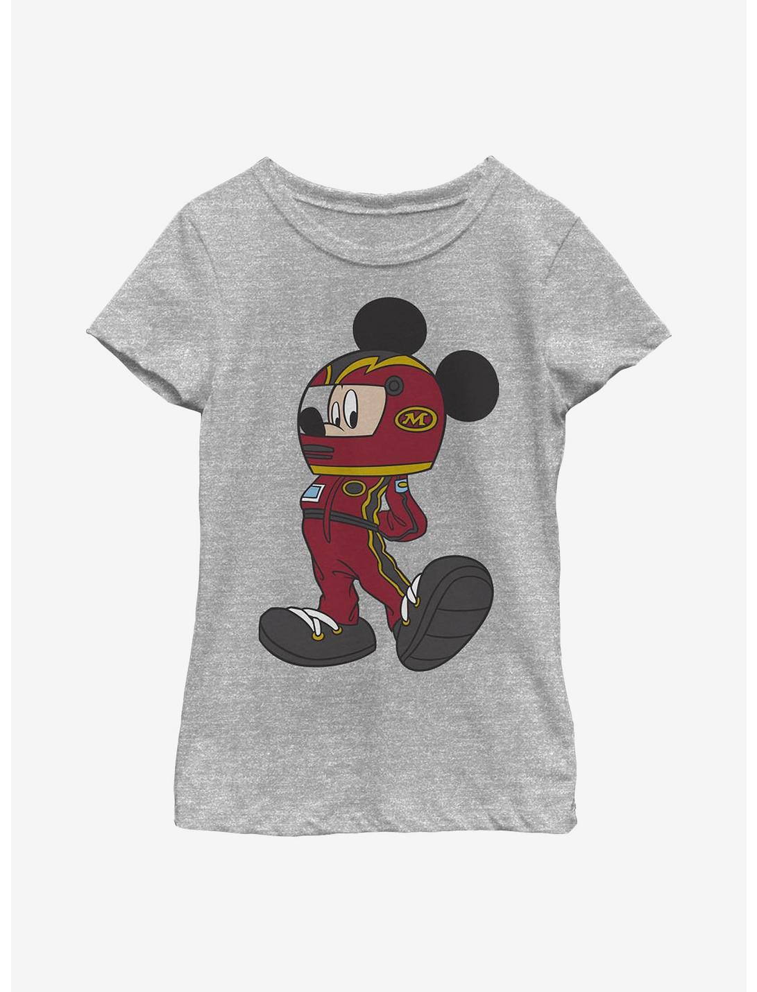 Disney Mickey Mouse Racecar Driver Youth Girls T-Shirt, ATH HTR, hi-res