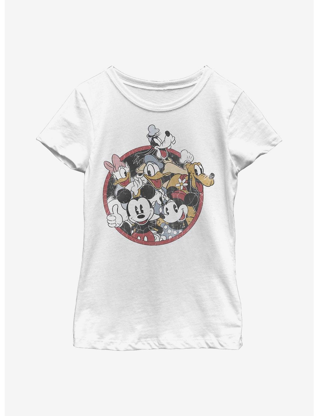 Disney Mickey Mouse Retro Groupie Youth Girls T-Shirt, WHITE, hi-res