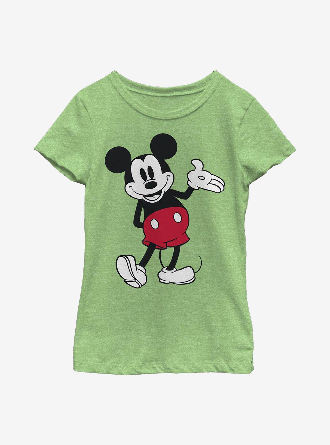 Disney Mickey Mouse World Famous Mouse Youth Girls T-Shirt, GRN APPLE, hi-res
