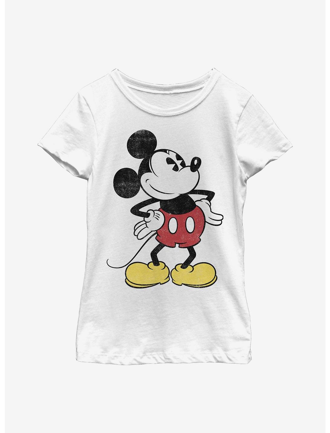 Disney Mickey Mouse Classic Vintage Mickey Youth Girls T-Shirt, WHITE, hi-res