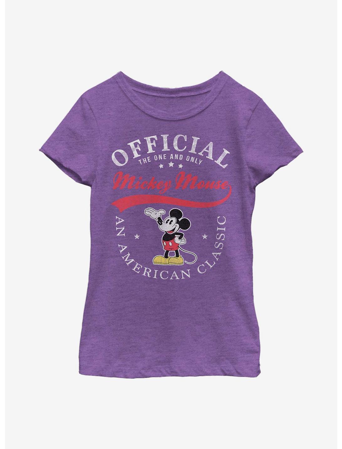 Disney Mickey Mouse Classic Mickey Youth Girls T-Shirt, PURPLE BERRY, hi-res