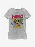 Disney Mickey Mouse Funky Bunch Youth Girls T-Shirt, ATH HTR, hi-res