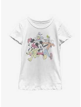 Disney Mickey Mouse Group Run Youth Girls T-Shirt, , hi-res