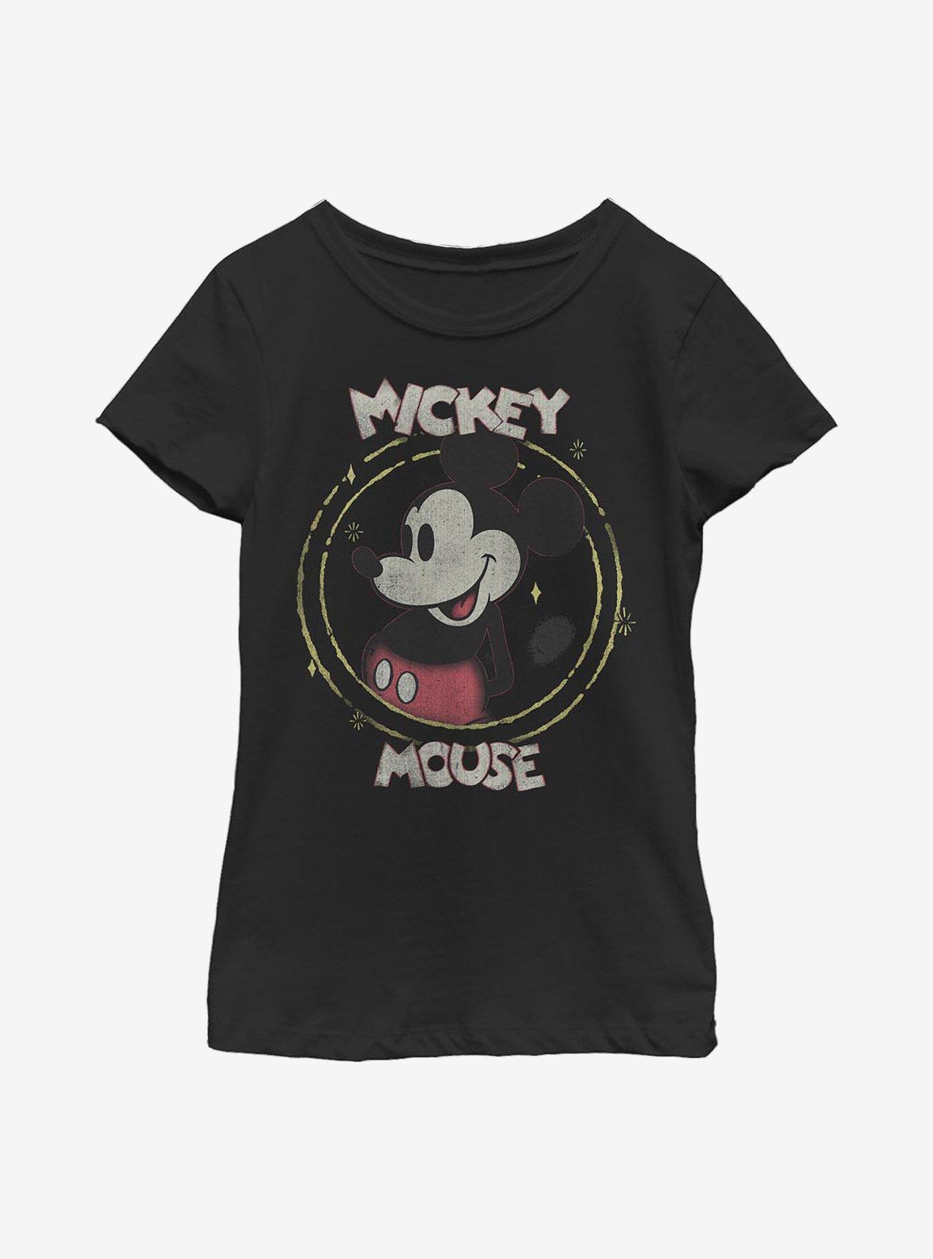 Disney Mickey Mouse Happy Mickey Youth Girls T-Shirt, BLACK, hi-res