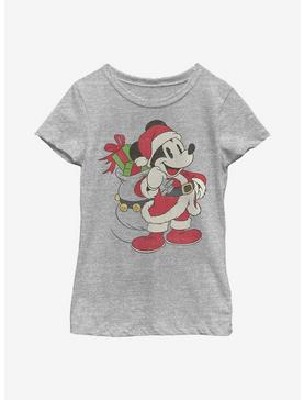 Plus Size Disney Mickey Mouse Just Santa Mickey Youth Girls T-Shirt, , hi-res