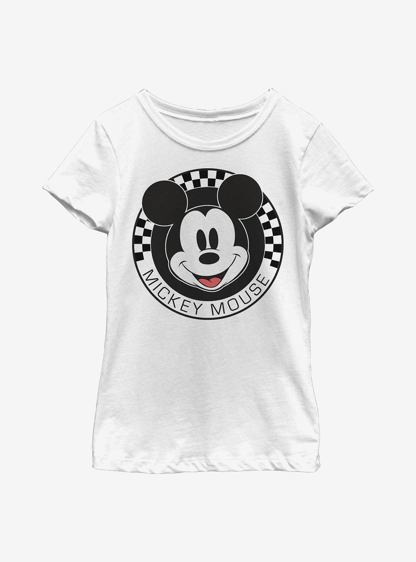 Disney Mickey Mouse Checkered Youth Girls T-Shirt, , hi-res