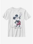 Disney Mickey Mouse Plaid Mickey Youth T-Shirt, WHITE, hi-res