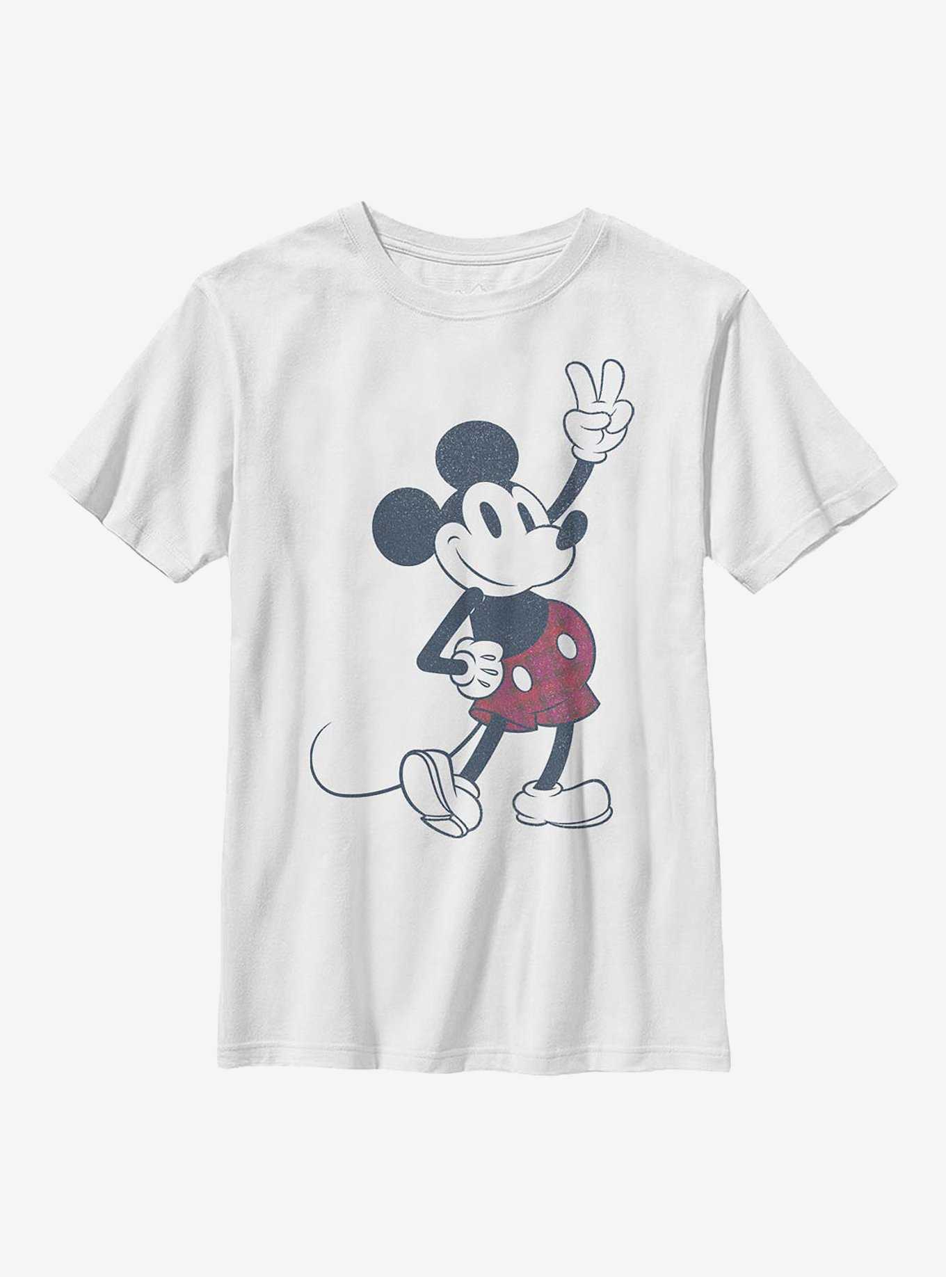 Disney Mickey Mouse Plaid Mickey Youth T-Shirt, , hi-res