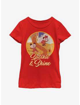 Disney Mickey Mouse Sparkle And Shine Youth Girls T-Shirt, , hi-res