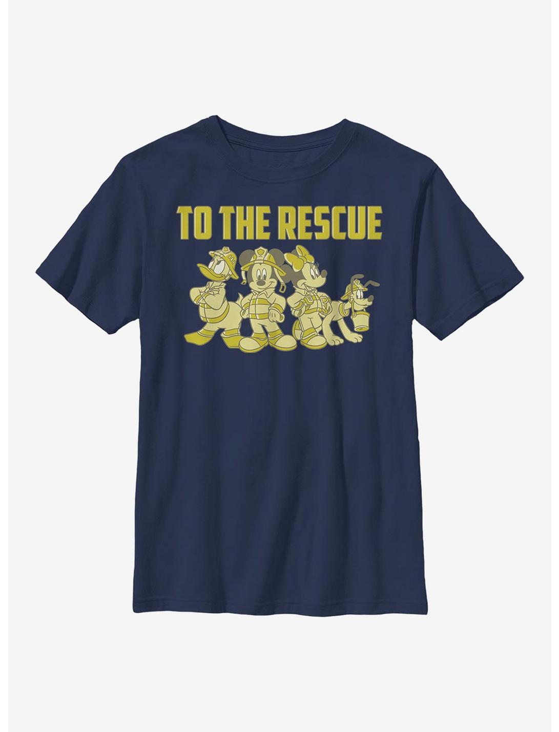 Disney Mickey Mouse Thank You Firefighters Youth T-Shirt, NAVY, hi-res