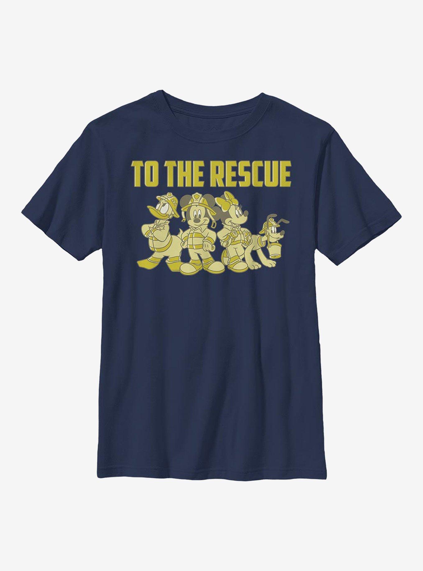 Disney Mickey Mouse Thank You Firefighters Youth T-Shirt, , hi-res
