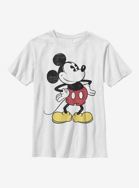 Disney Mickey Mouse Classic Vintage Mickey Youth T-Shirt - WHITE | BoxLunch