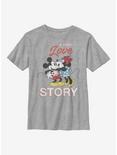 Disney Mickey Mouse True Love Story Youth T-Shirt, ATH HTR, hi-res