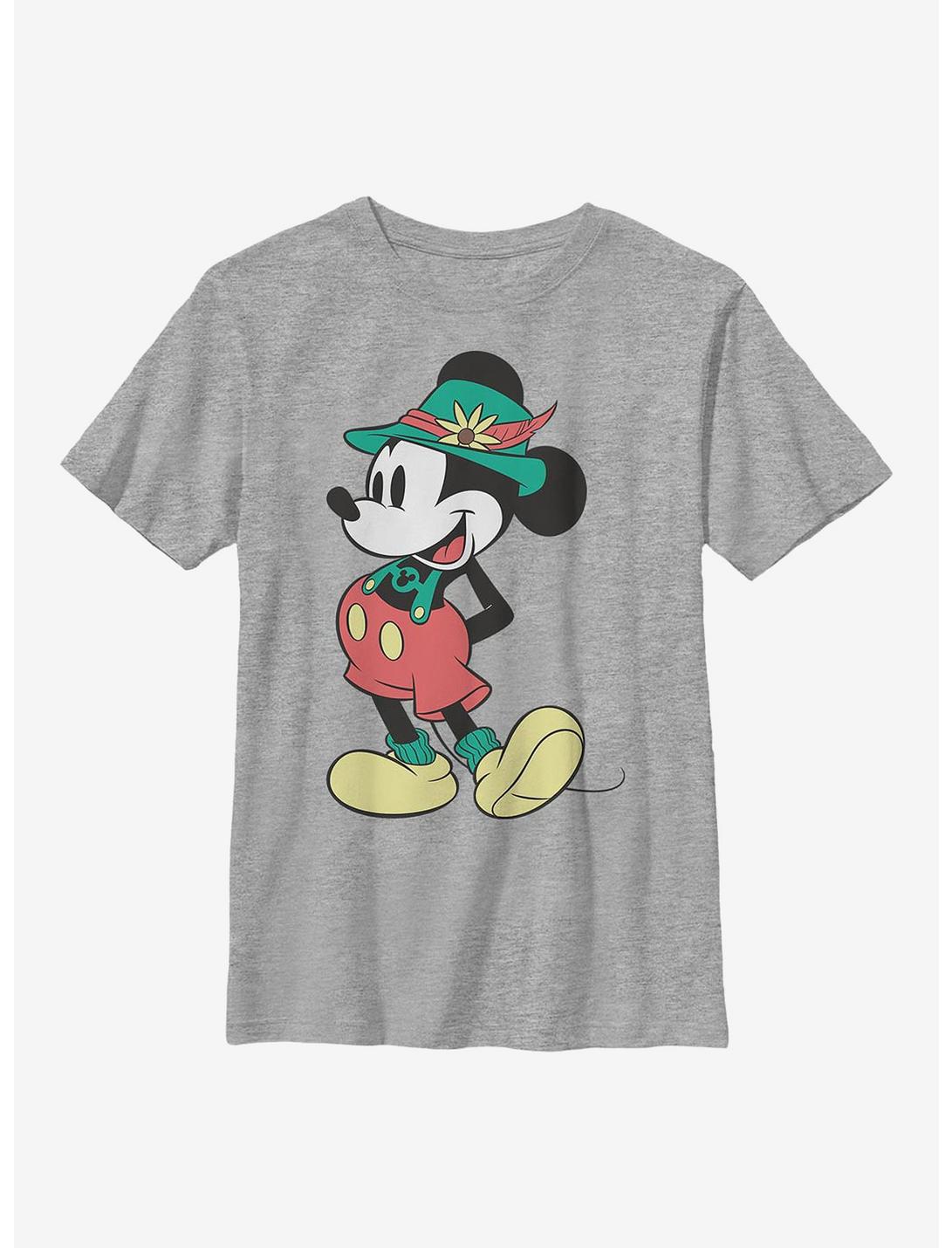 Disney Mickey Mouse Lederhosen Basics Youth T-Shirt, ATH HTR, hi-res