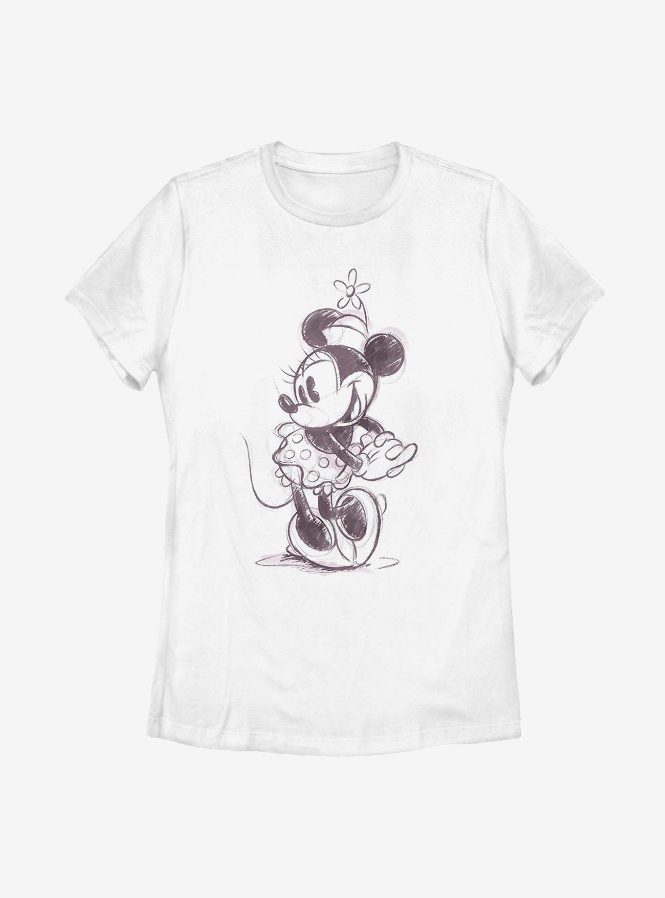 Disney Minnie Mouse Sketchy Minnie Womens T-Shirt, , hi-res