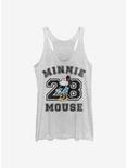 Disney Minnie Mouse Collegiate Womens Tank Top, WHITE HTR, hi-res