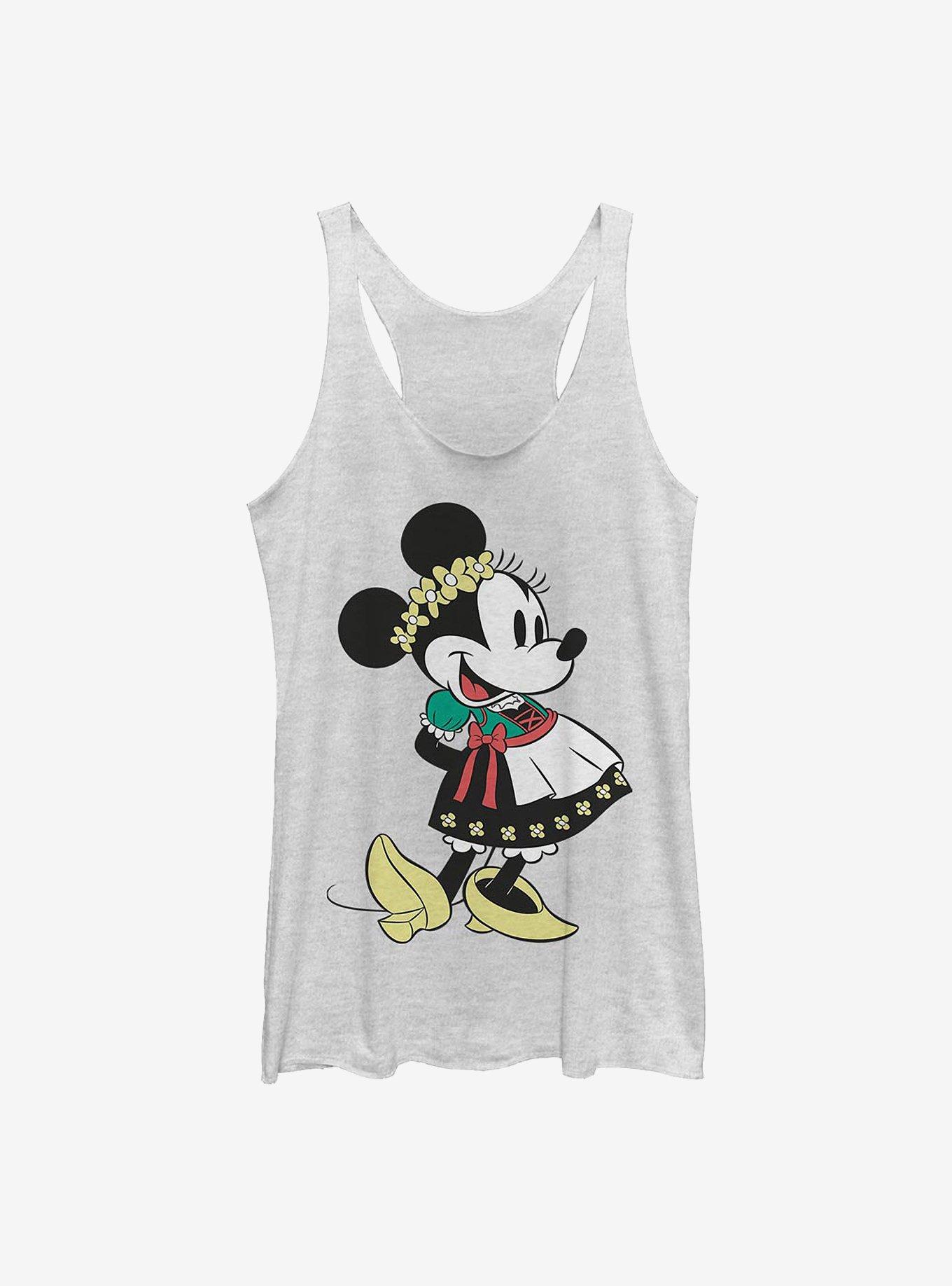 Disney Minnie Mouse Dirndl Basics Womens Tank Top, WHITE HTR, hi-res