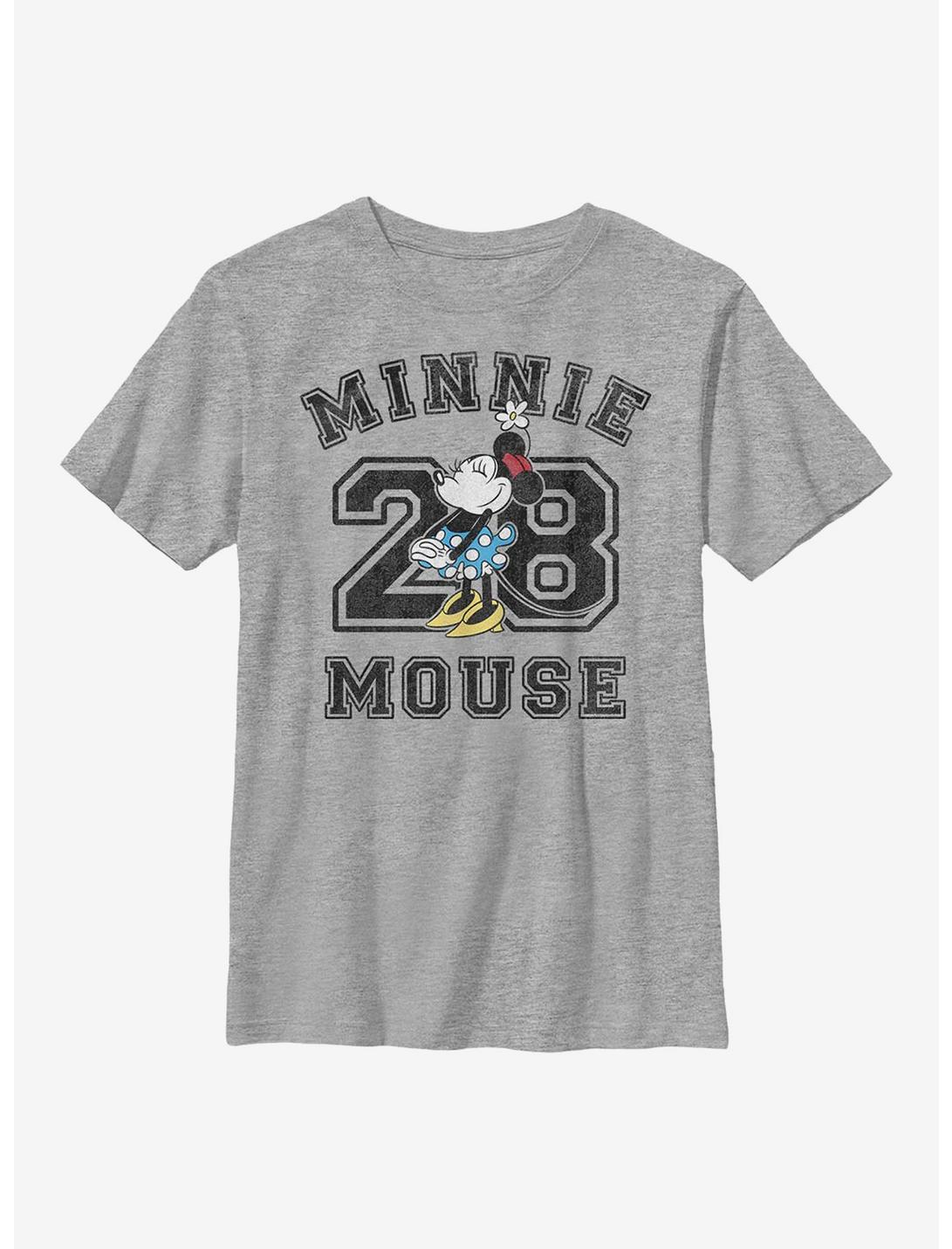 Disney Minnie Mouse Collegiate Youth T-Shirt, ATH HTR, hi-res