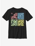 Disney Mickey Mouse Fab Four Youth T-Shirt, BLACK, hi-res
