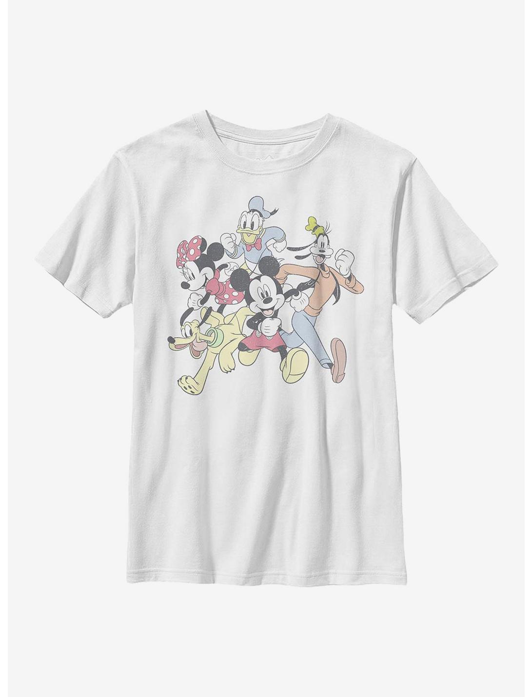 Disney Mickey Mouse Group Run Youth T-Shirt, WHITE, hi-res