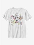 Disney Mickey Mouse Group Run Youth T-Shirt, WHITE, hi-res