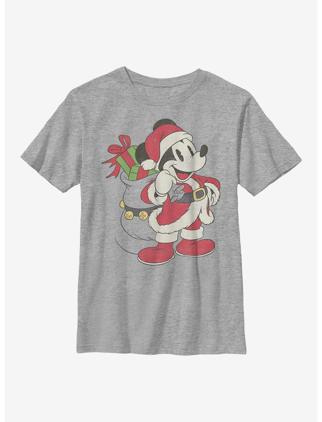 Disney Mickey Mouse Just Santa Mickey Youth T-Shirt, ATH HTR, hi-res