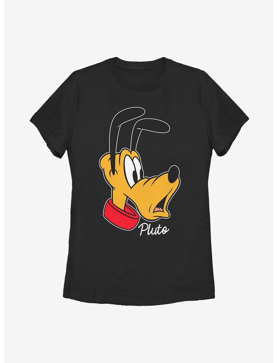 Disney Pluto Big Face Womens T-Shirt, BLACK, hi-res