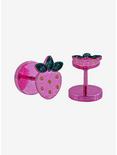 Pink Strawberry Faux Plug 2 Pack, , hi-res