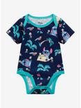 Disney Lilo & Stitch Stitch with Duckling Infant One-Piece - BoxLunch Exclusive, BLUE, hi-res
