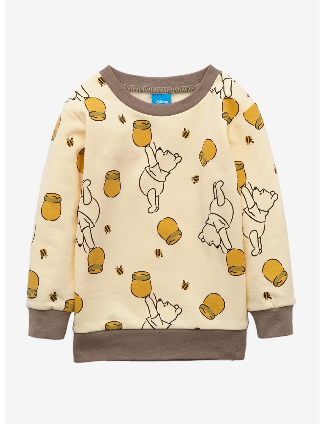 Disney Winnie the Pooh Pooh with Hunny Pots Toddler Crewneck - BoxLunch Exclusive, BROWN, hi-res