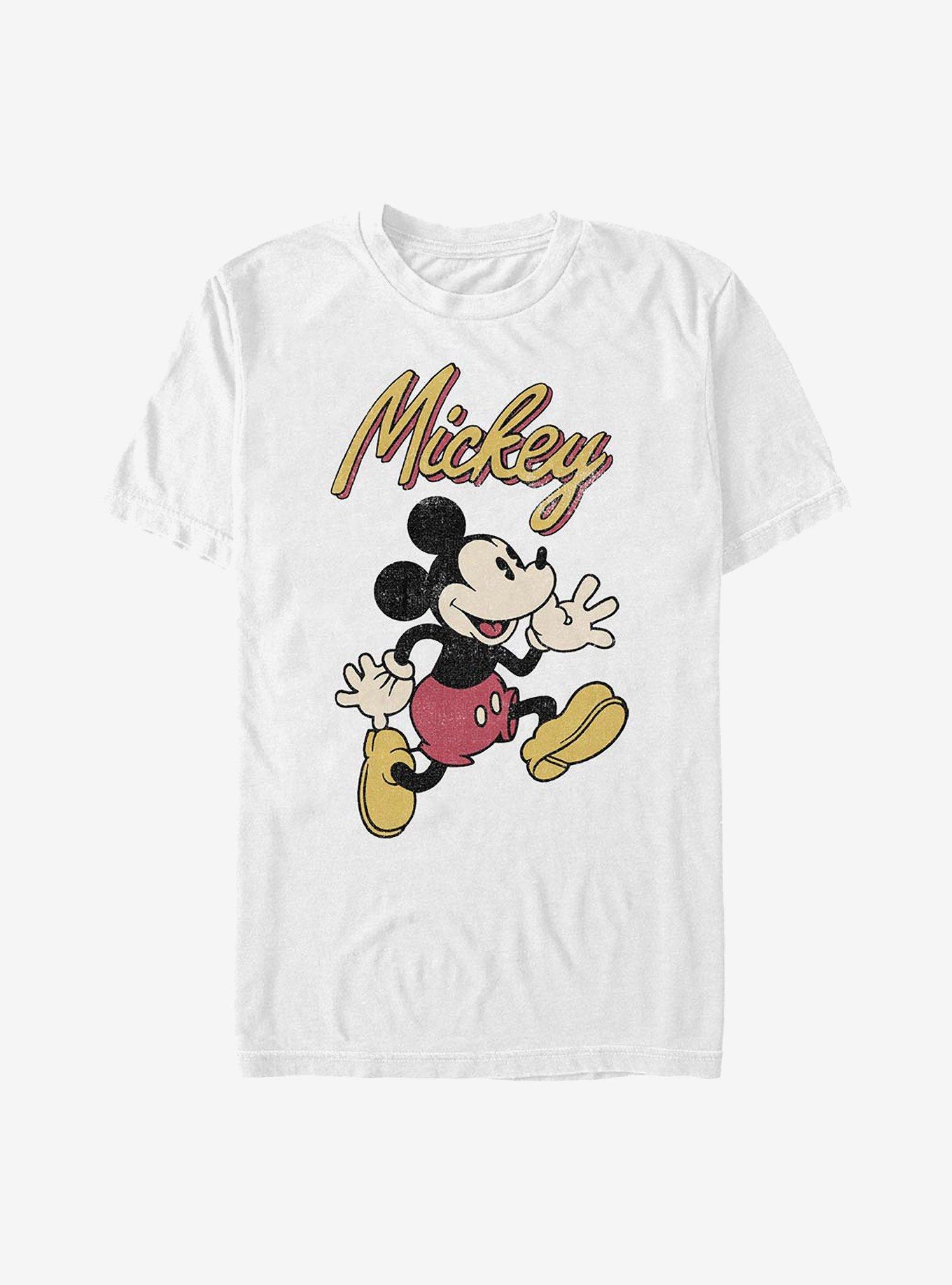 absorption score Hæl Disney Mickey Mouse Vintage Mickey T-Shirt - WHITE | BoxLunch