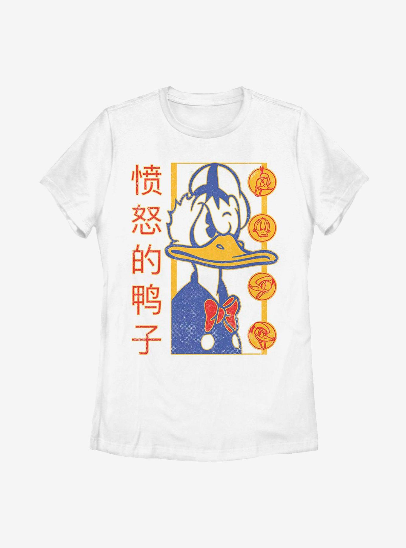 Disney Donald Duck Japanese Text Womens T-Shirt, , hi-res