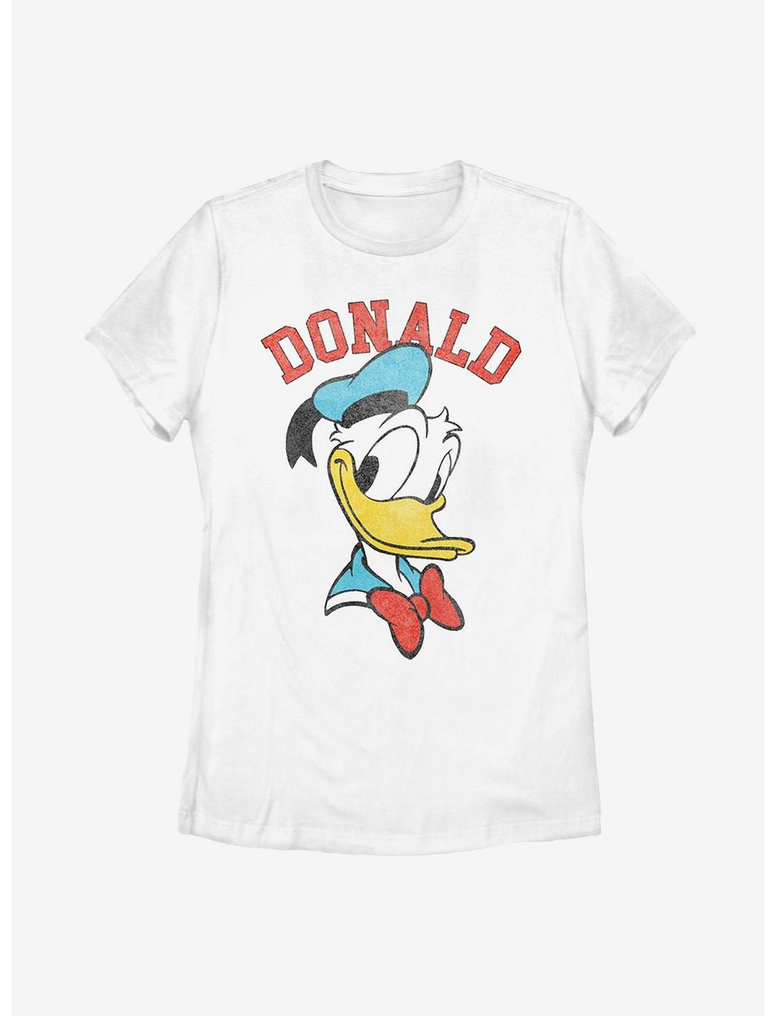 Disney Donald Duck Close Up Womens T-Shirt, WHITE, hi-res