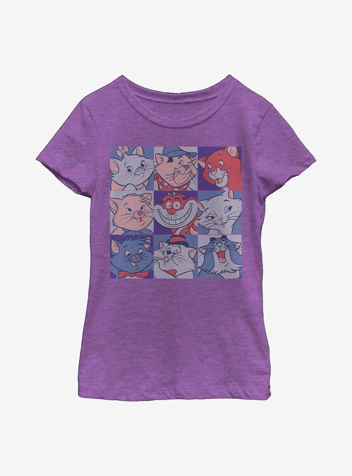 Disney Classic Cats Squared Youth Girls T-Shirt, , hi-res