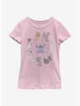 Disney Classic Dogs Youth Girls T-Shirt, PINK, hi-res