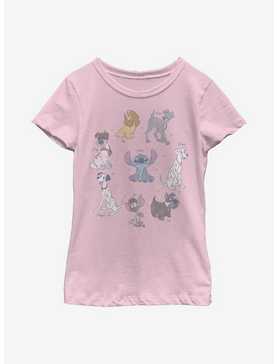 Disney Classic Dogs Youth Girls T-Shirt, , hi-res
