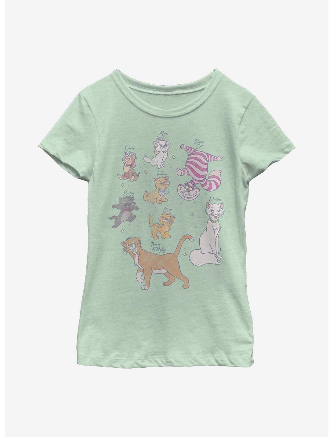 Disney Classic Kitties Youth Girls T-Shirt, MINT, hi-res