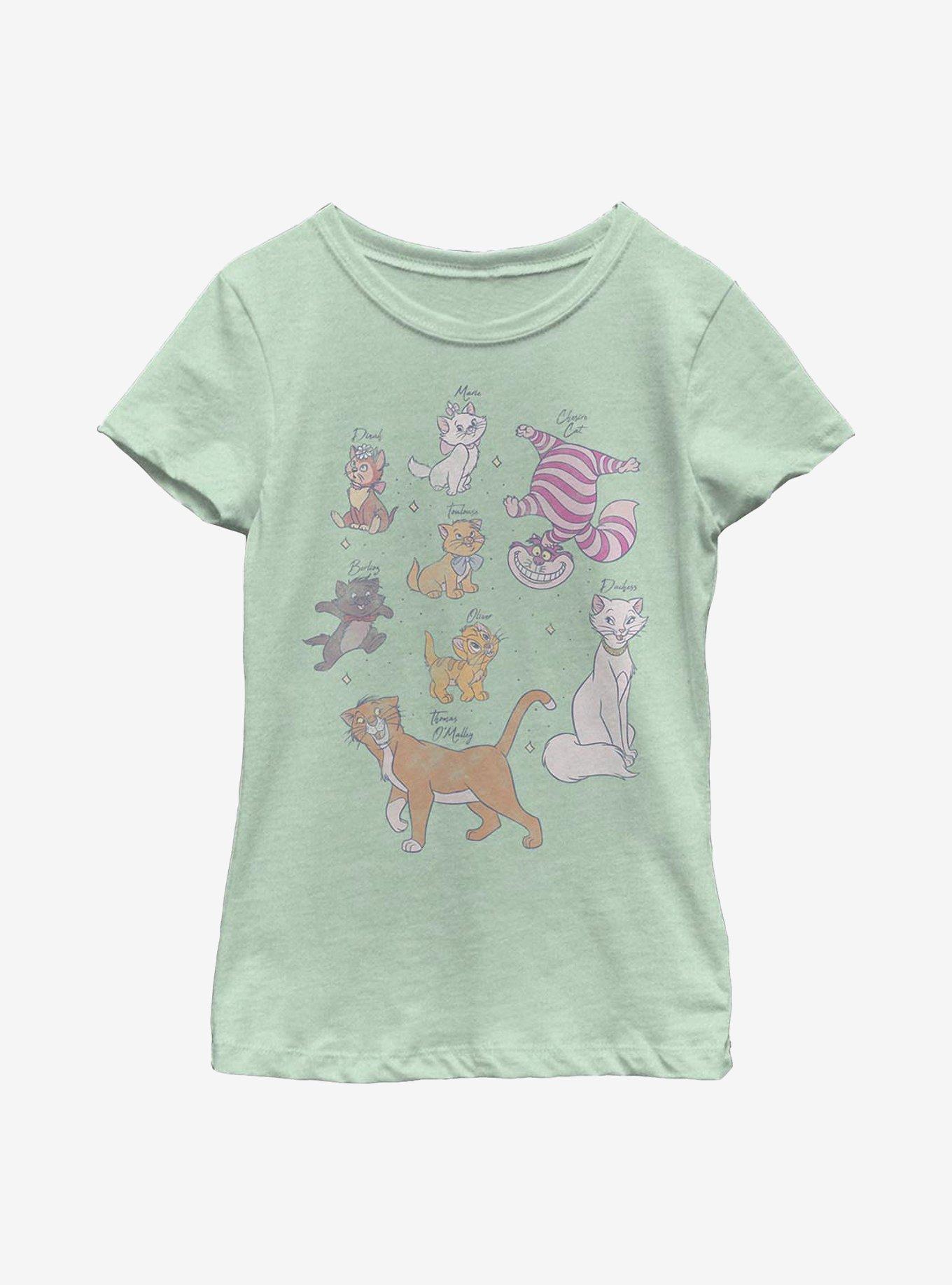 Disney Classic Kitties Youth Girls T-Shirt, , hi-res