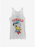 Disney Donald Duck Close Up Womens Tank Top, WHITE HTR, hi-res