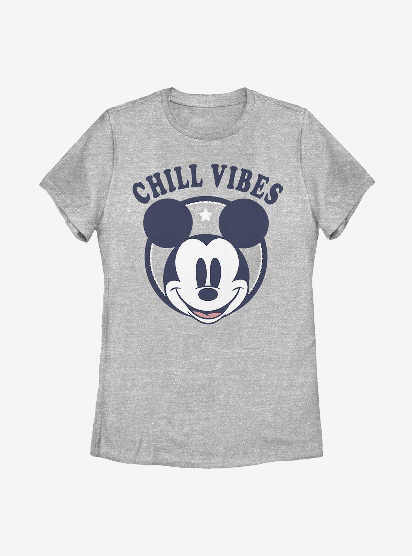 Disney Mickey Mouse Chill Vibes Womens T-Shirt, ATH HTR, hi-res