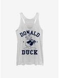Disney Donald Duck Goes To College Womens Tank Top, WHITE HTR, hi-res