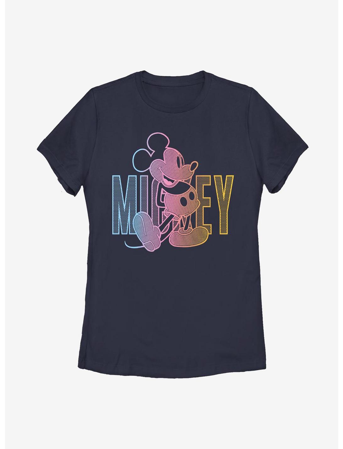 Disney Mickey Mouse Gradient Mickey Womens T-Shirt, NAVY, hi-res