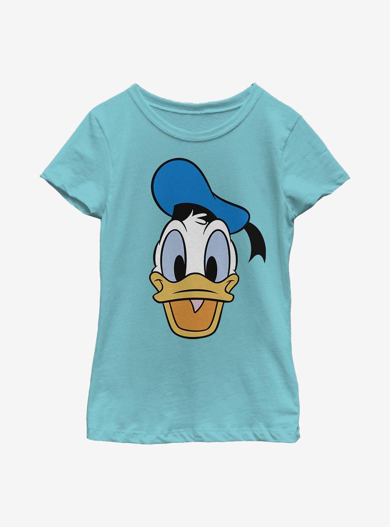 Disney Donald Duck Big Face Donald Youth Girls T-Shirt, , hi-res