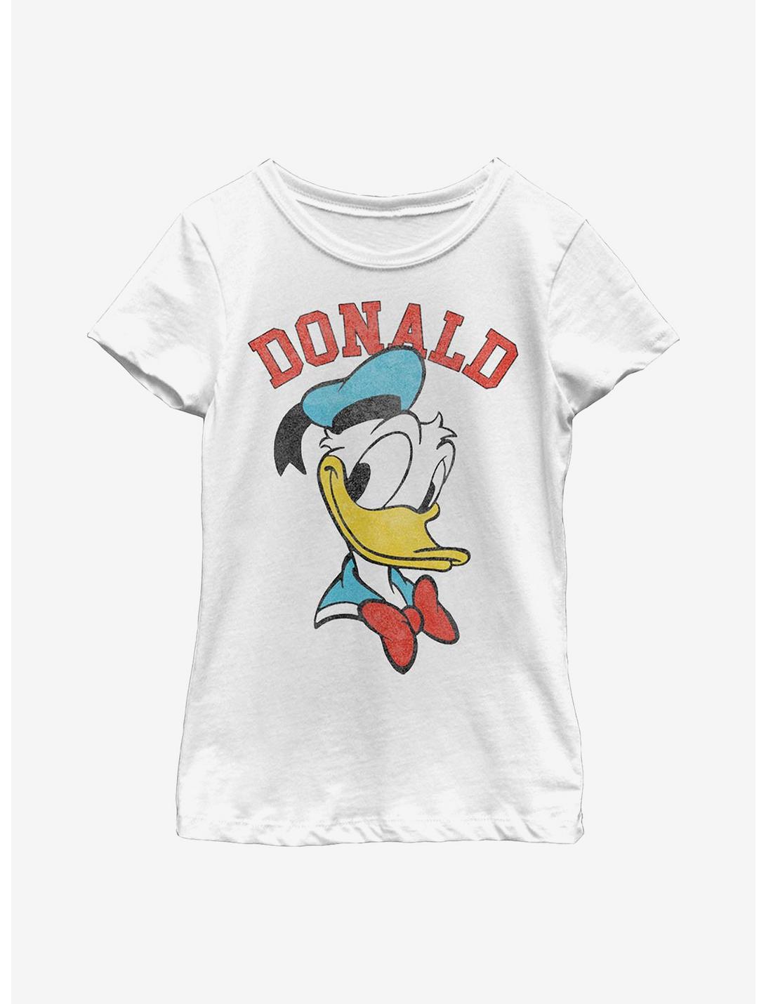 Disney Donald Duck Close Up Youth Girls T-Shirt, WHITE, hi-res
