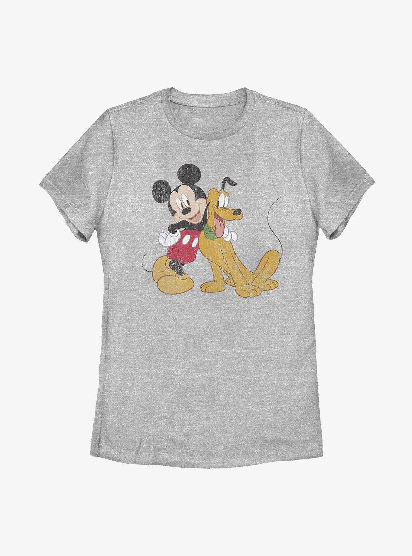 Disney Mickey Mouse And Pluto Womens T-Shirt, , hi-res