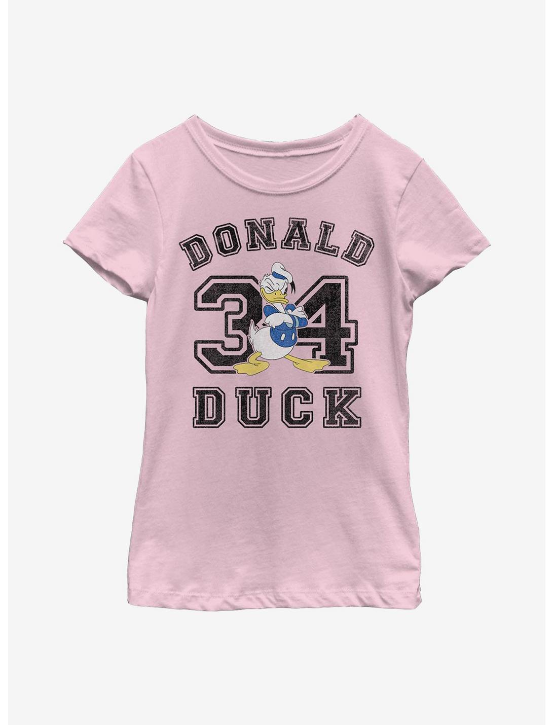 Disney Donald Duck Collegiate Youth Girls T-Shirt, PINK, hi-res