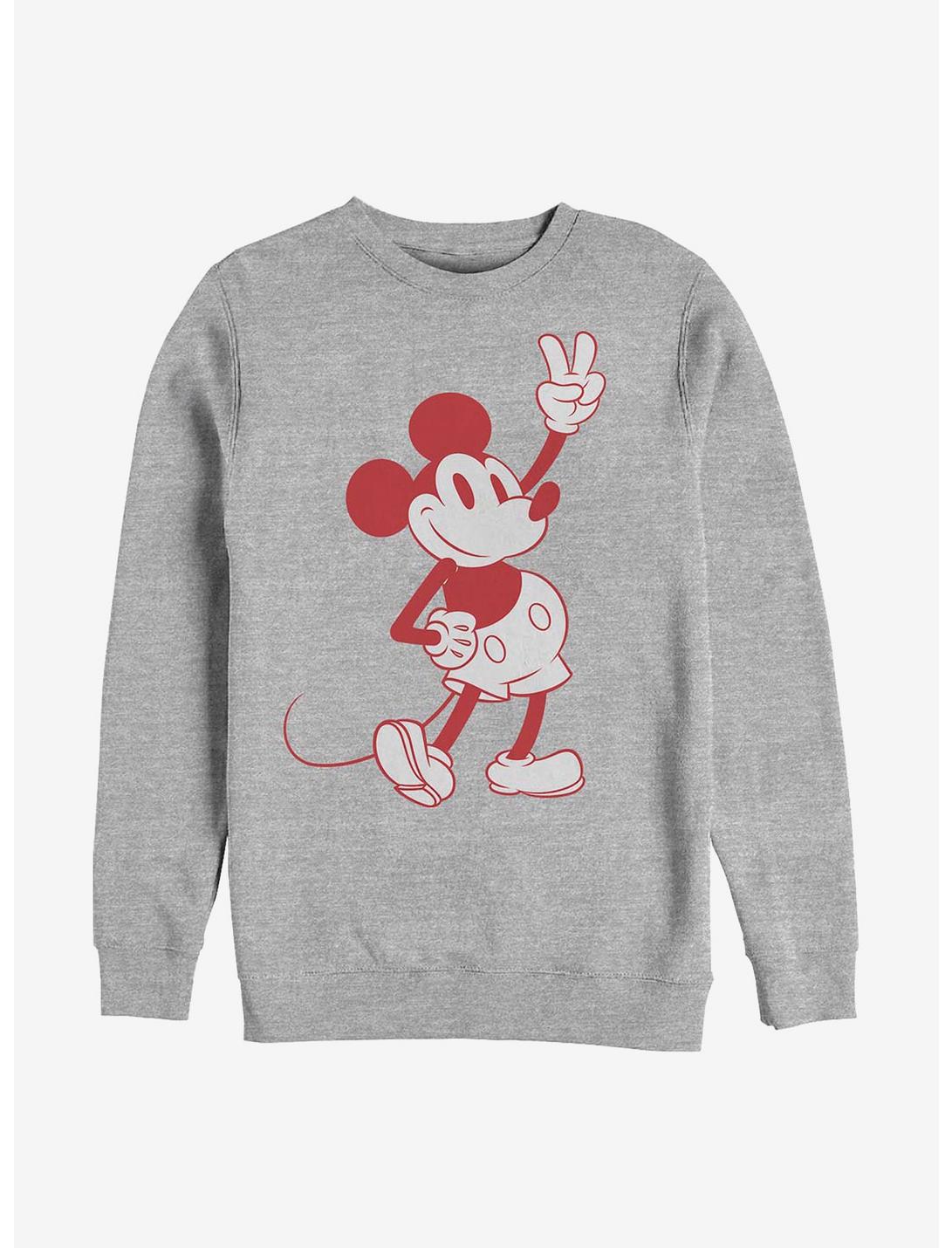 Disney Mickey Mouse Simple Mickey Outline Sweatshirt, ATH HTR, hi-res