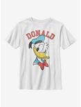 Disney Donald Duck Close Up Youth T-Shirt, WHITE, hi-res