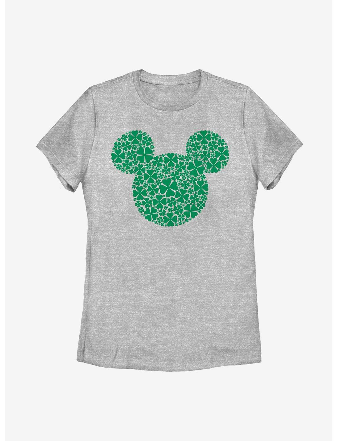 Disney Mickey Mouse Clover Fill Womens T-Shirt, ATH HTR, hi-res